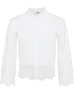 L'Agence Levo Lace Trim Shirt