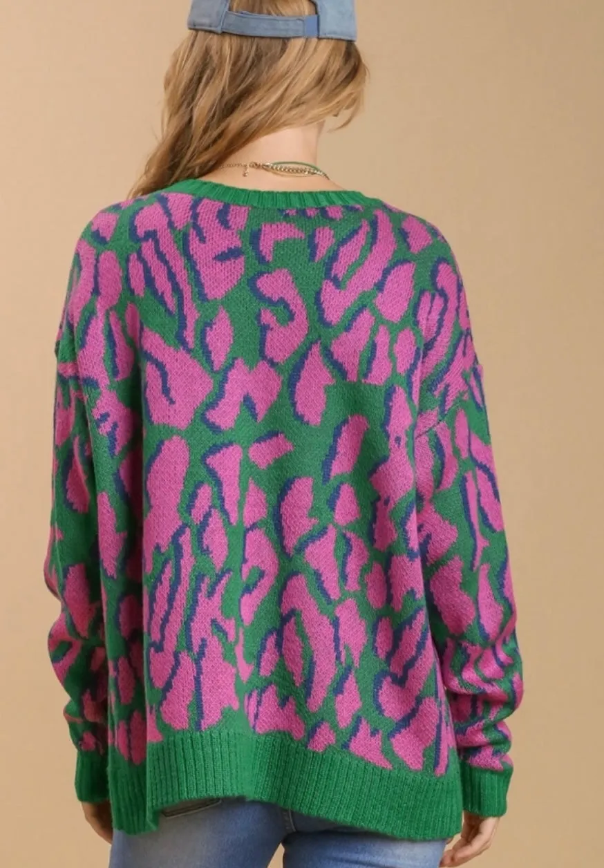 Light Show Animal Print Sweater (2 colors)