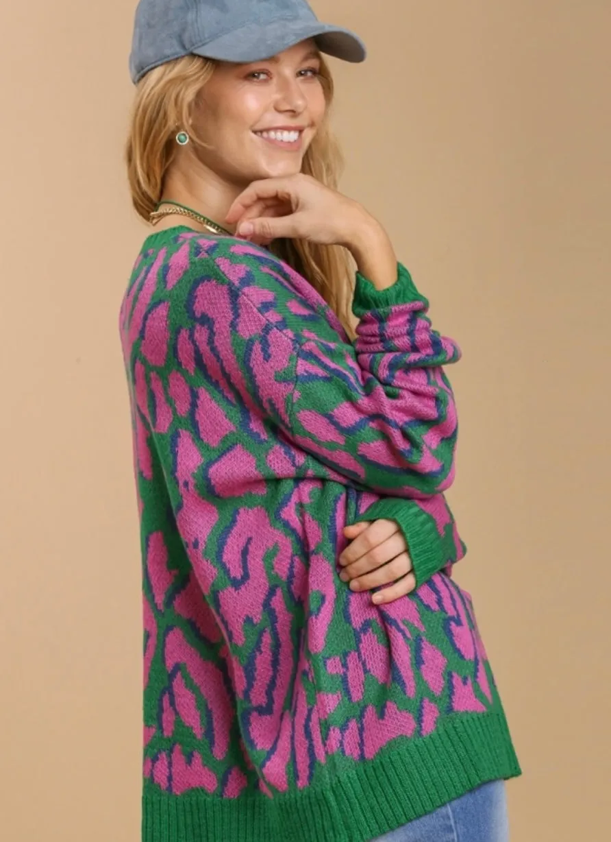 Light Show Animal Print Sweater (2 colors)
