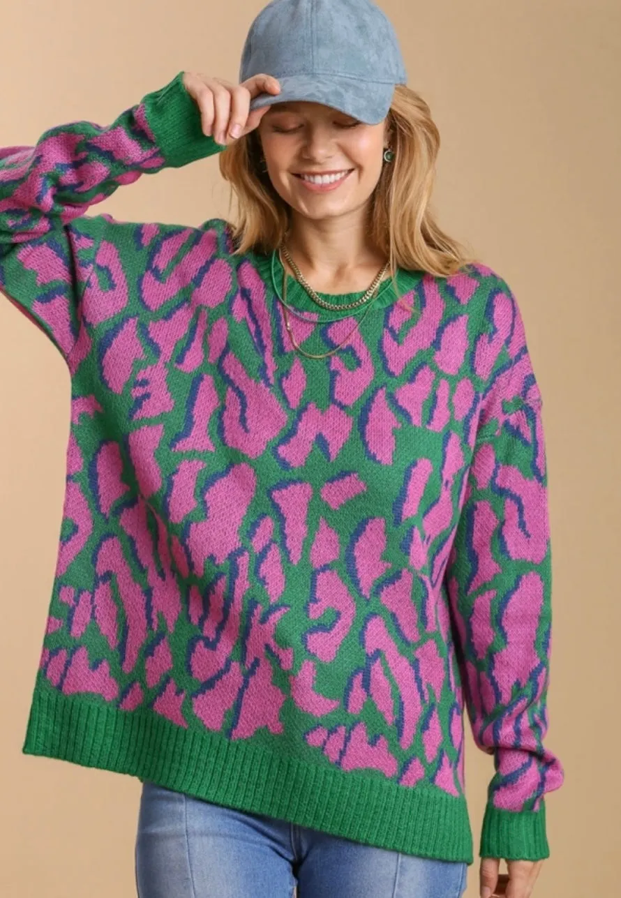 Light Show Animal Print Sweater (2 colors)