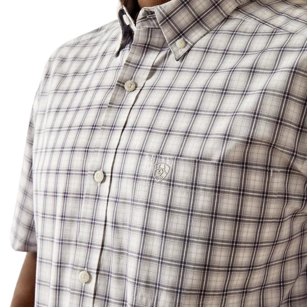 Men's Ariat Wesley Pro Series Navy Plaid Shirt 10058753