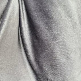 Plush Velour in Silver Grey 1.2m Remnant