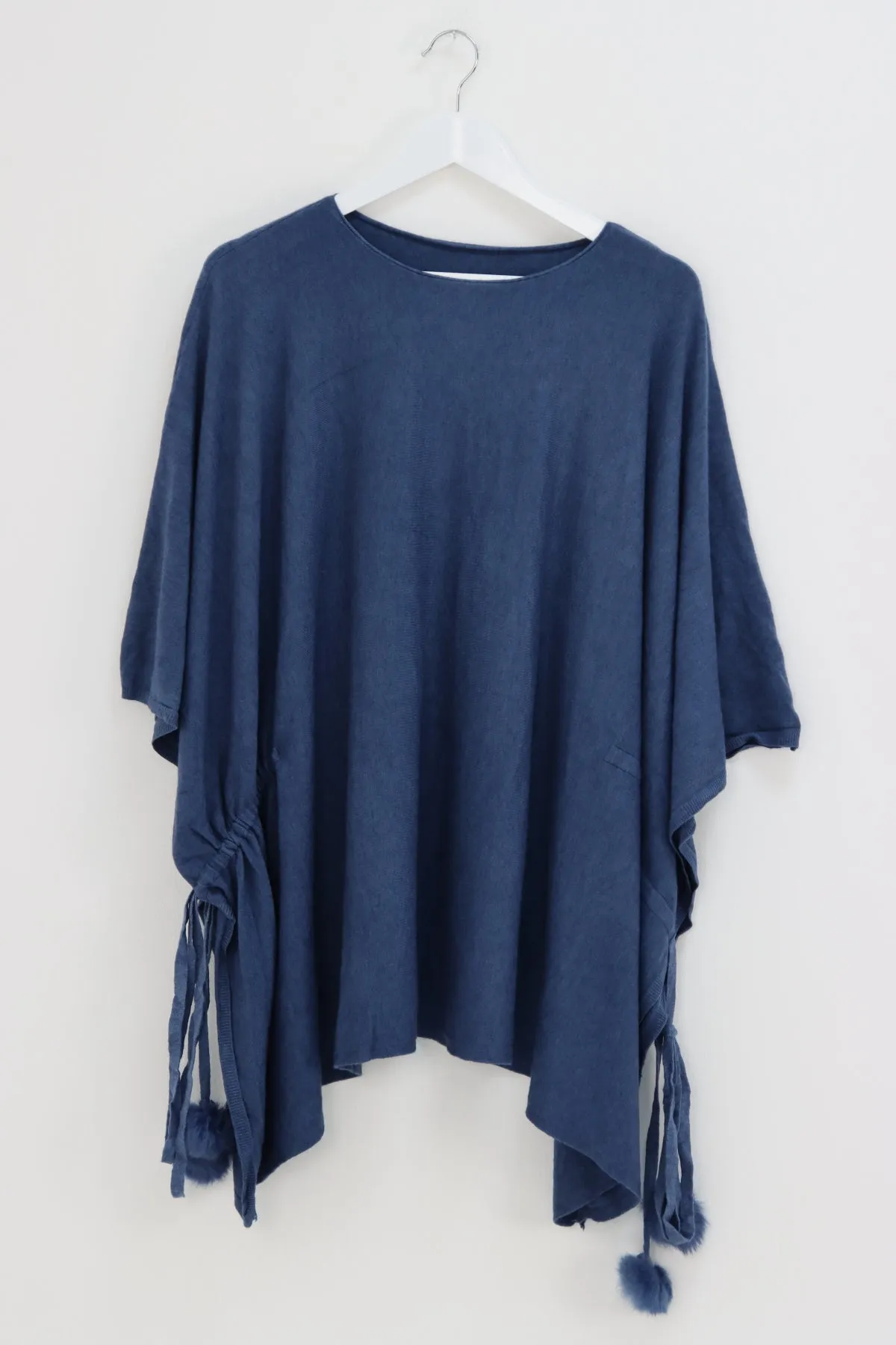 Pom Pom Poncho Jumper Top