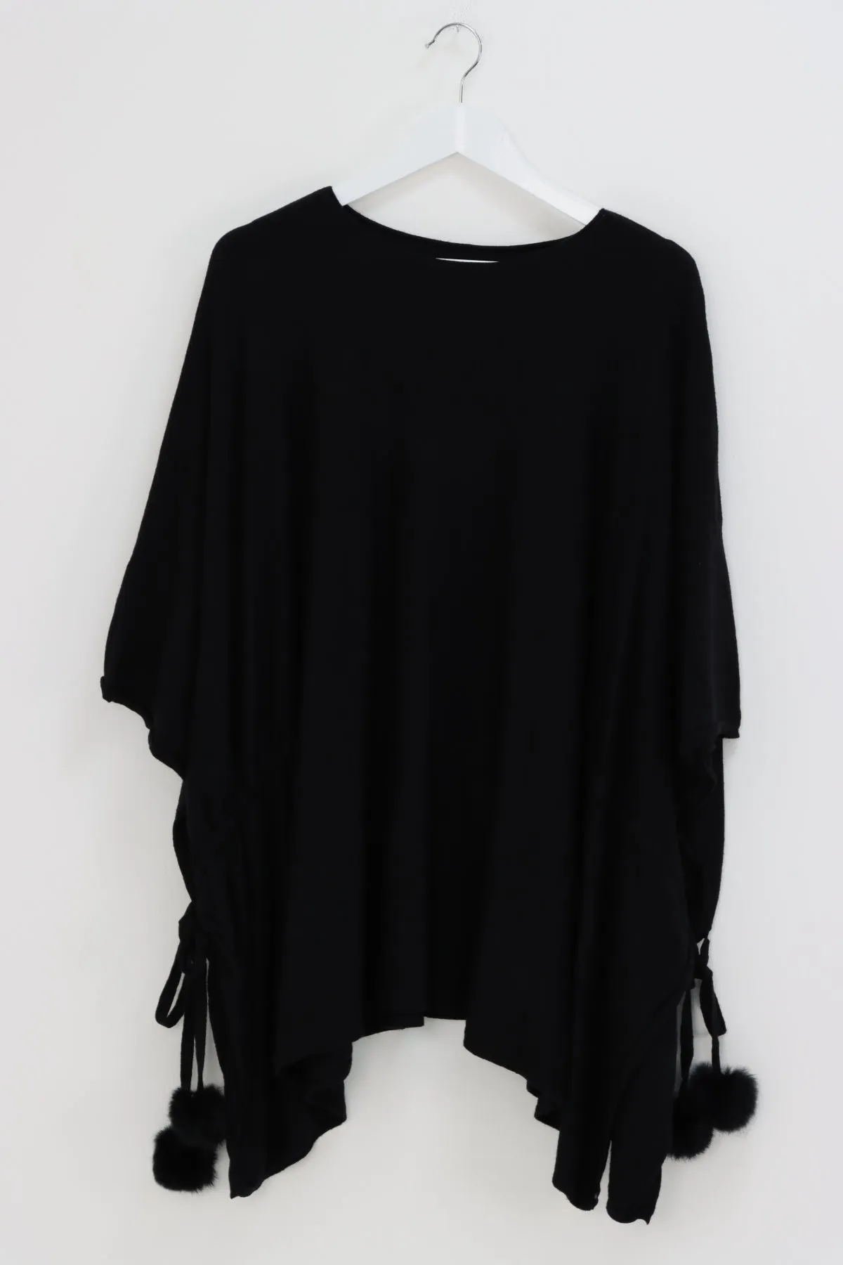 Pom Pom Poncho Jumper Top