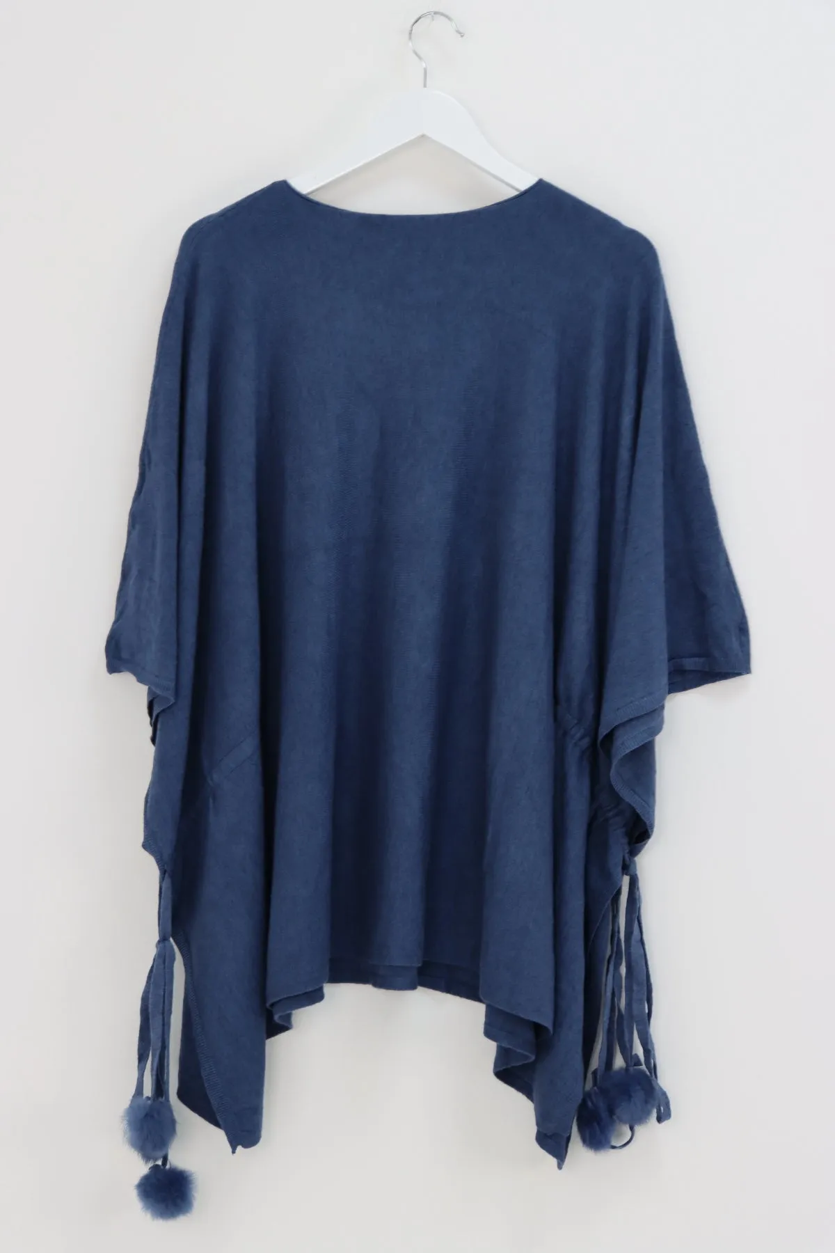 Pom Pom Poncho Jumper Top