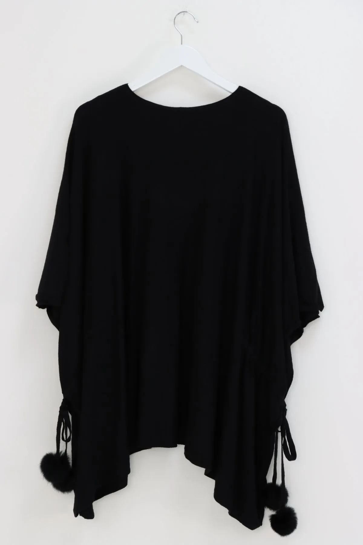 Pom Pom Poncho Jumper Top