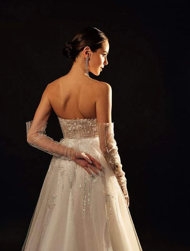 Princess Beige Wedding Dress