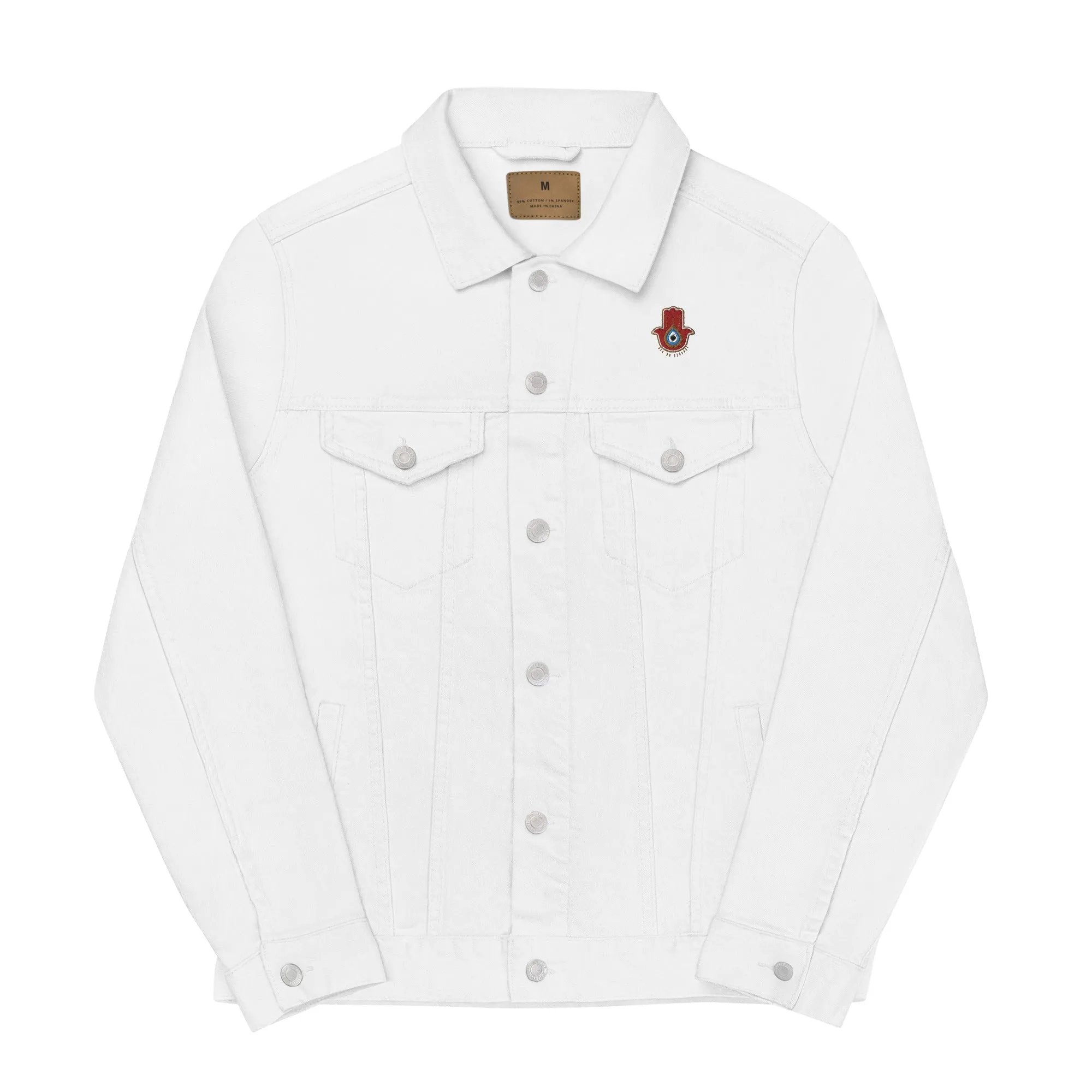 Red Hamsa Denim Jacket