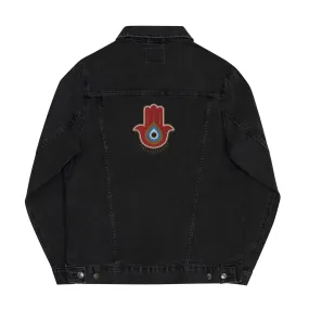 Red Hamsa Denim Jacket
