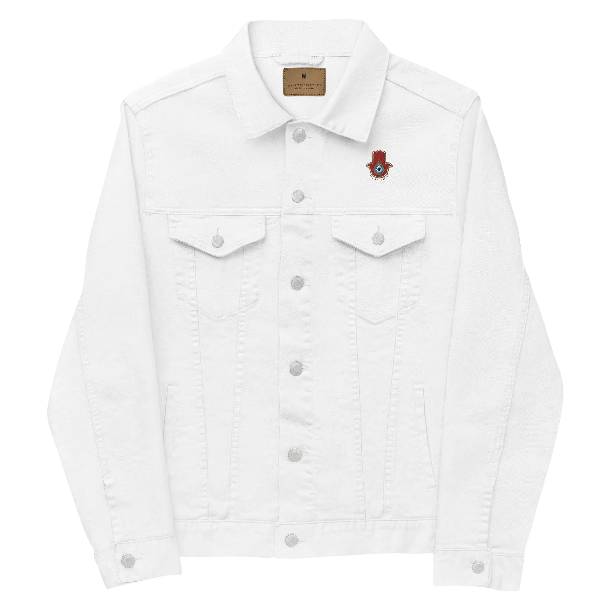 Red Hamsa Denim Jacket