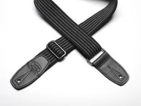 Reunion Blues Merino Wool Guitar Strap Pinstripe Black