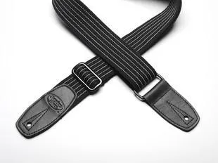 Reunion Blues Merino Wool Guitar Strap Pinstripe Black