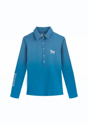 Ronner Lucia Cotton Polo-Shirt Long Sleeve | Teal