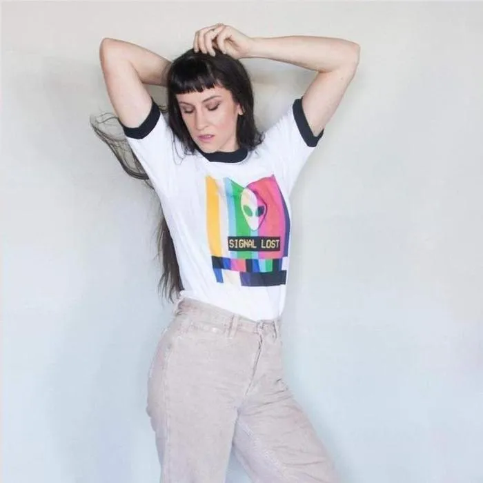 Signal Lost Alien Vaporwave Shirt