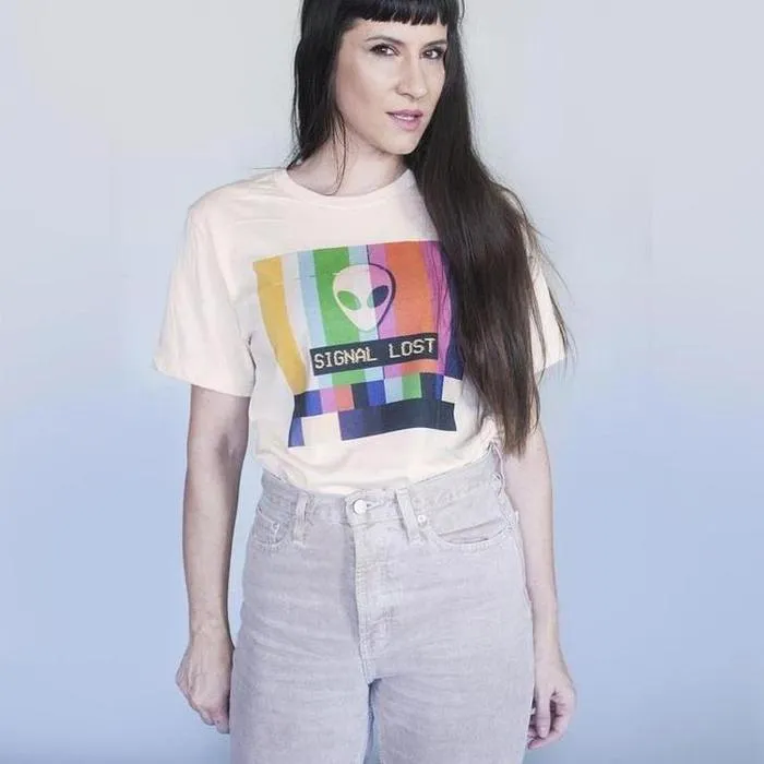 Signal Lost Alien Vaporwave Shirt