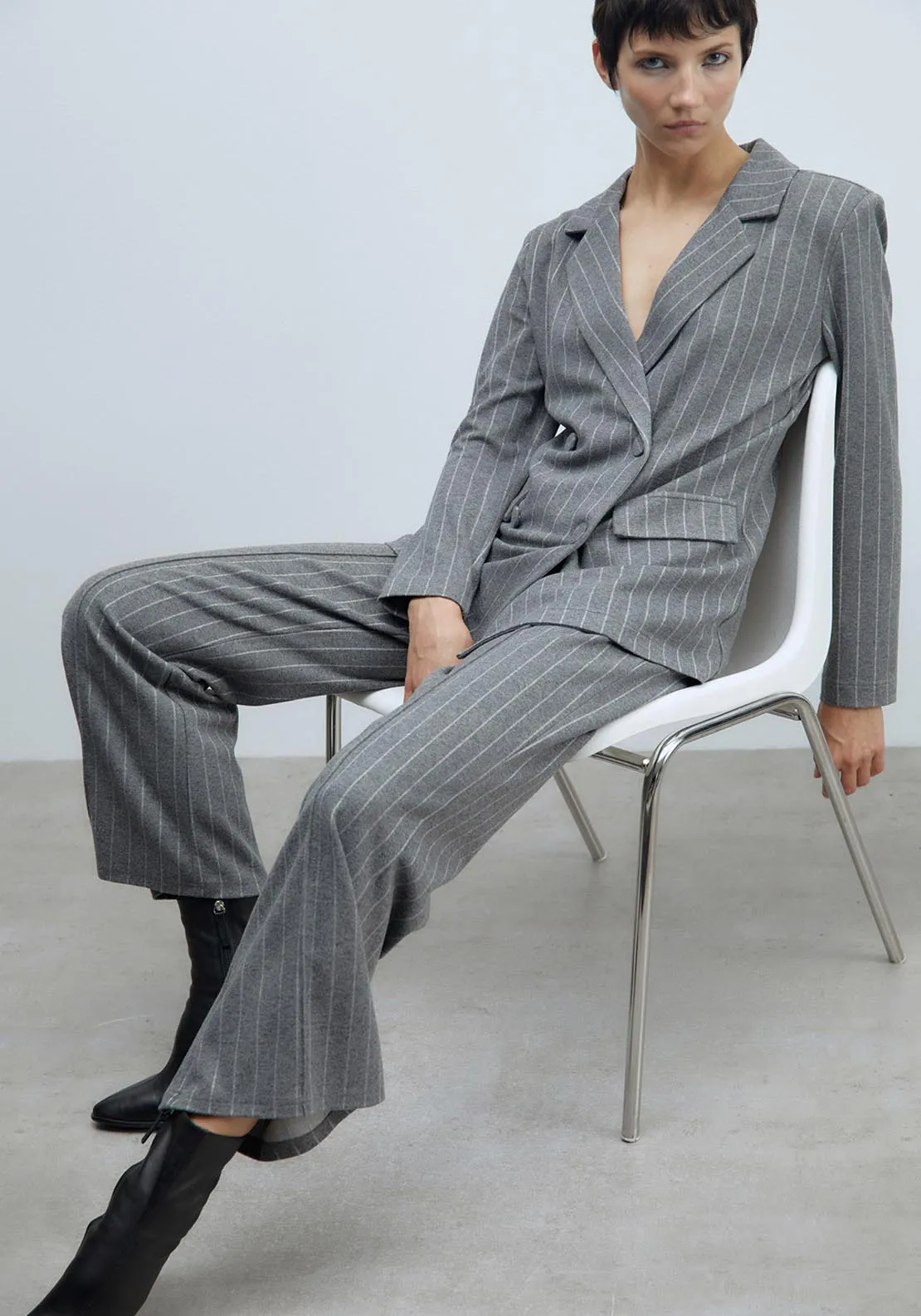Soft-touch trousers - Light Grey