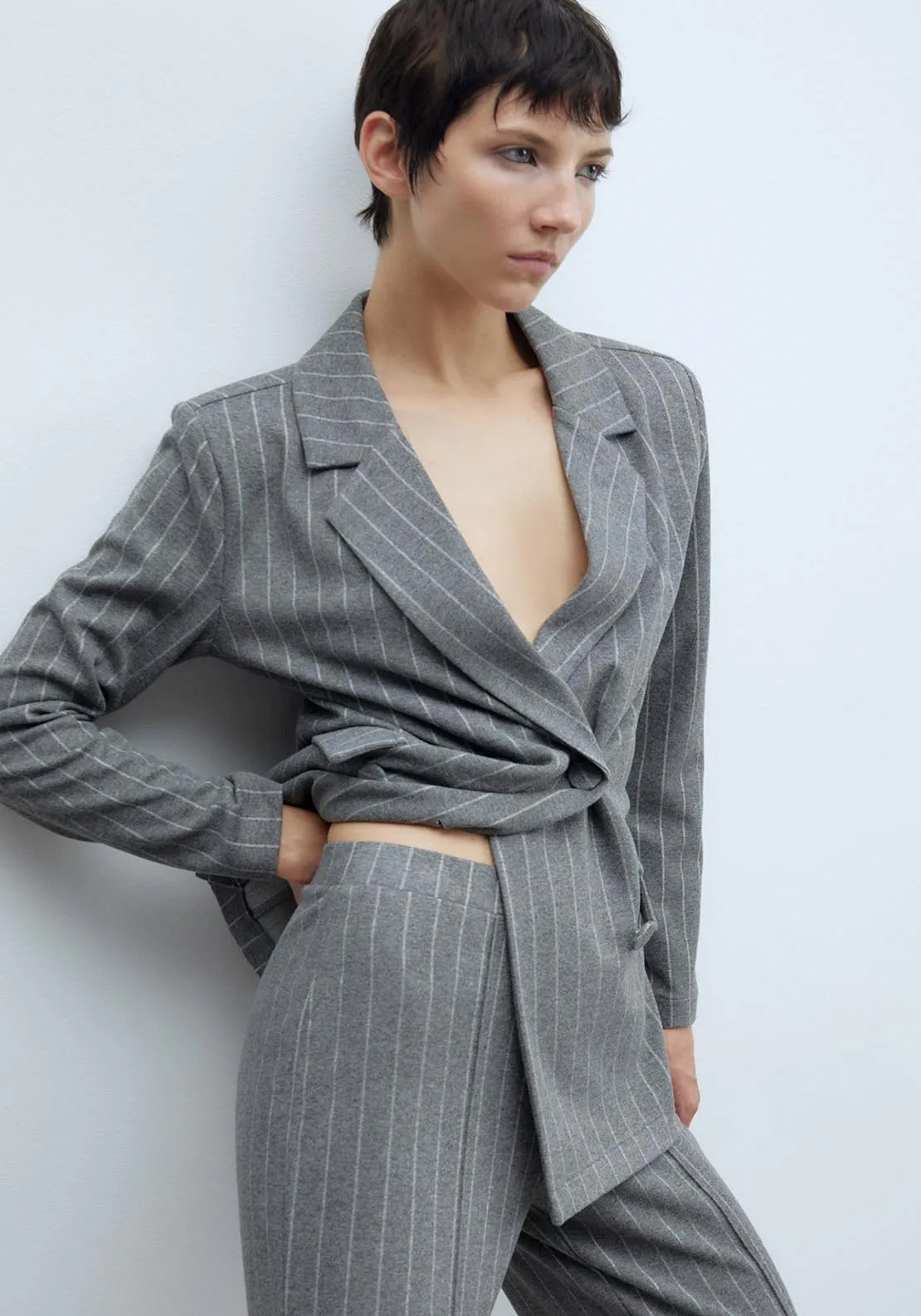 Soft-touch trousers - Light Grey