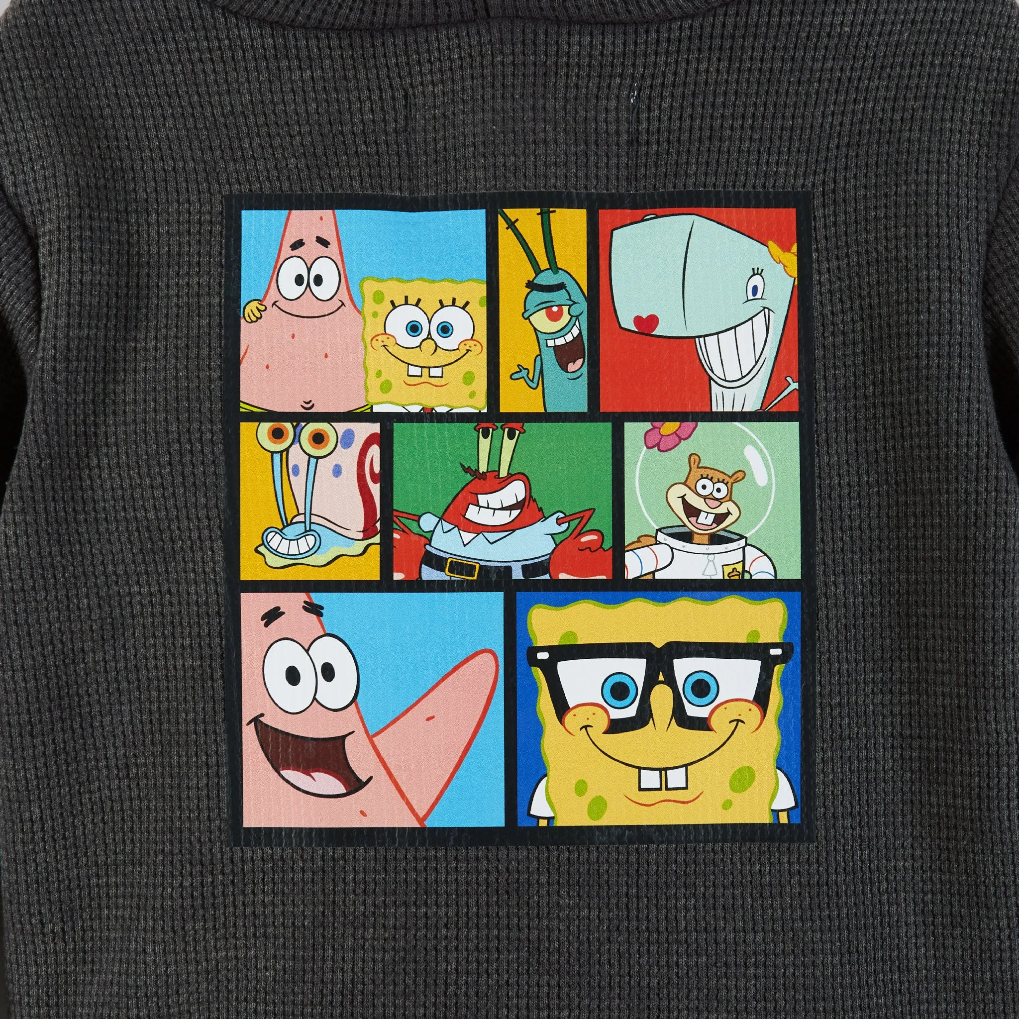 SpongeBob SquarePants™ x Andy & Evan® | Kids (2-12) Stone-Washed Hooded Waffle Tee