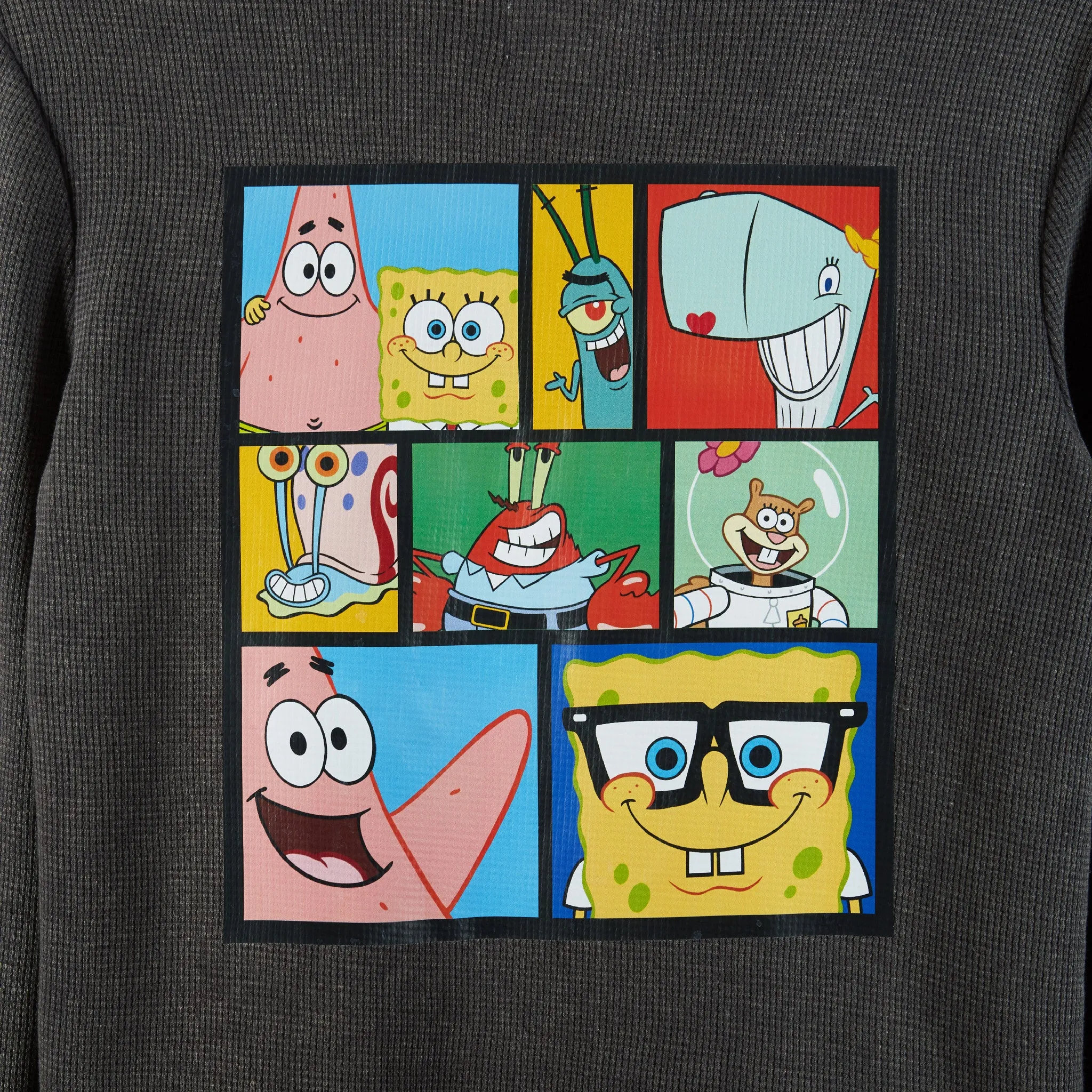SpongeBob SquarePants™ x Andy & Evan® | Kids (2-12) Stone-Washed Hooded Waffle Tee