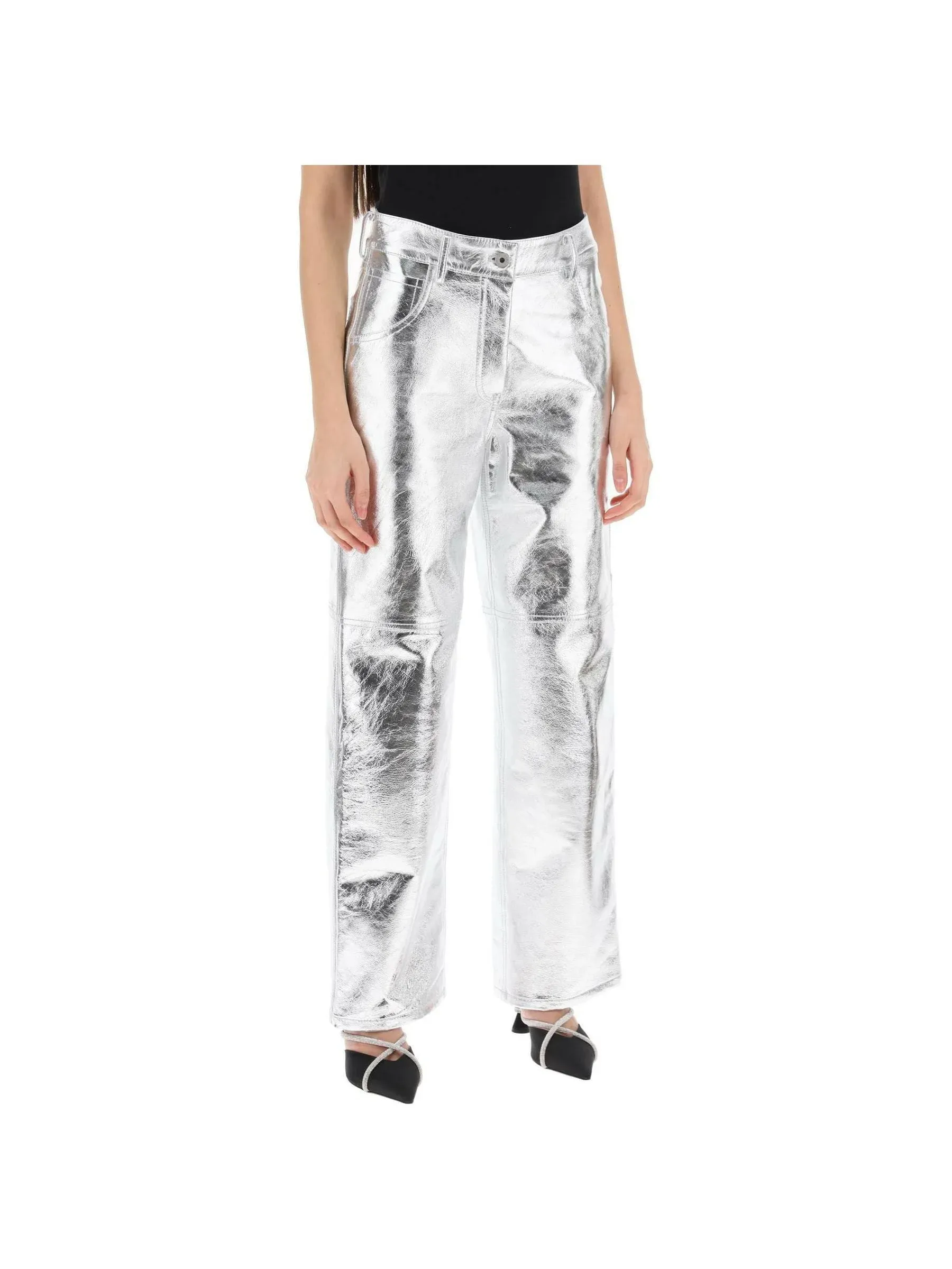 Sterling Metallic Leather Trousers
