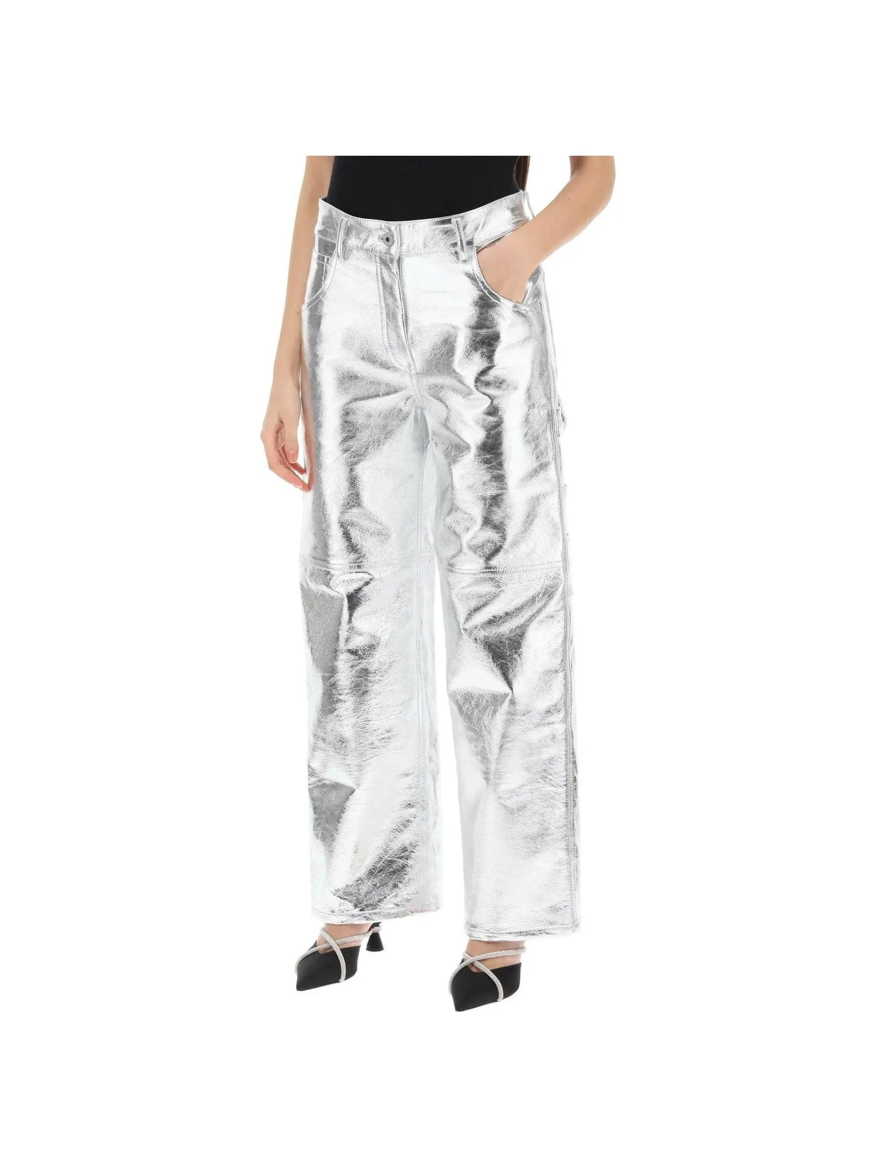 Sterling Metallic Leather Trousers