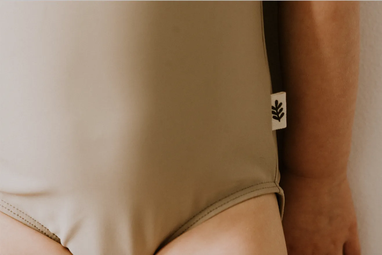Tie-Strap One-Piece Swimsuit - Bone