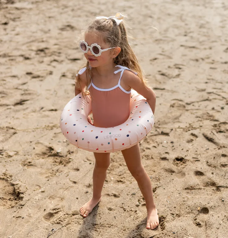 Tie-Strap One-Piece Swimsuit - Bone
