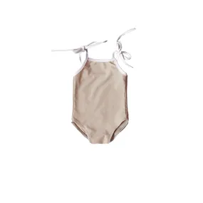 Tie-Strap One-Piece Swimsuit - Bone