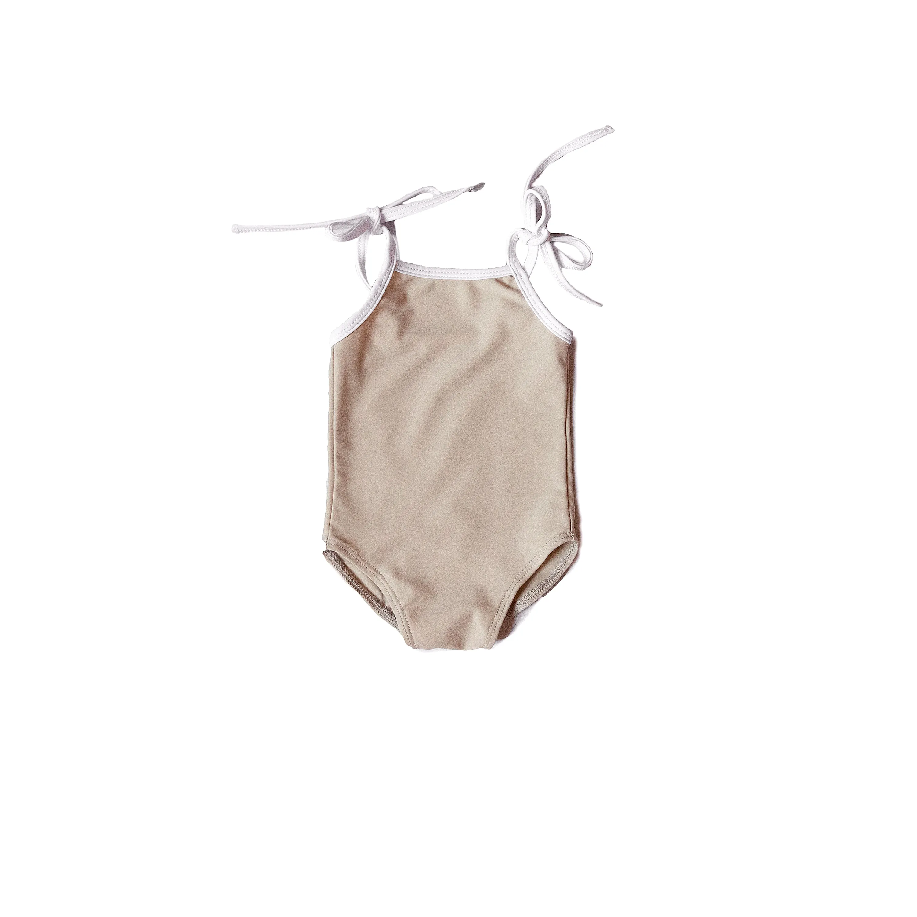 Tie-Strap One-Piece Swimsuit - Bone