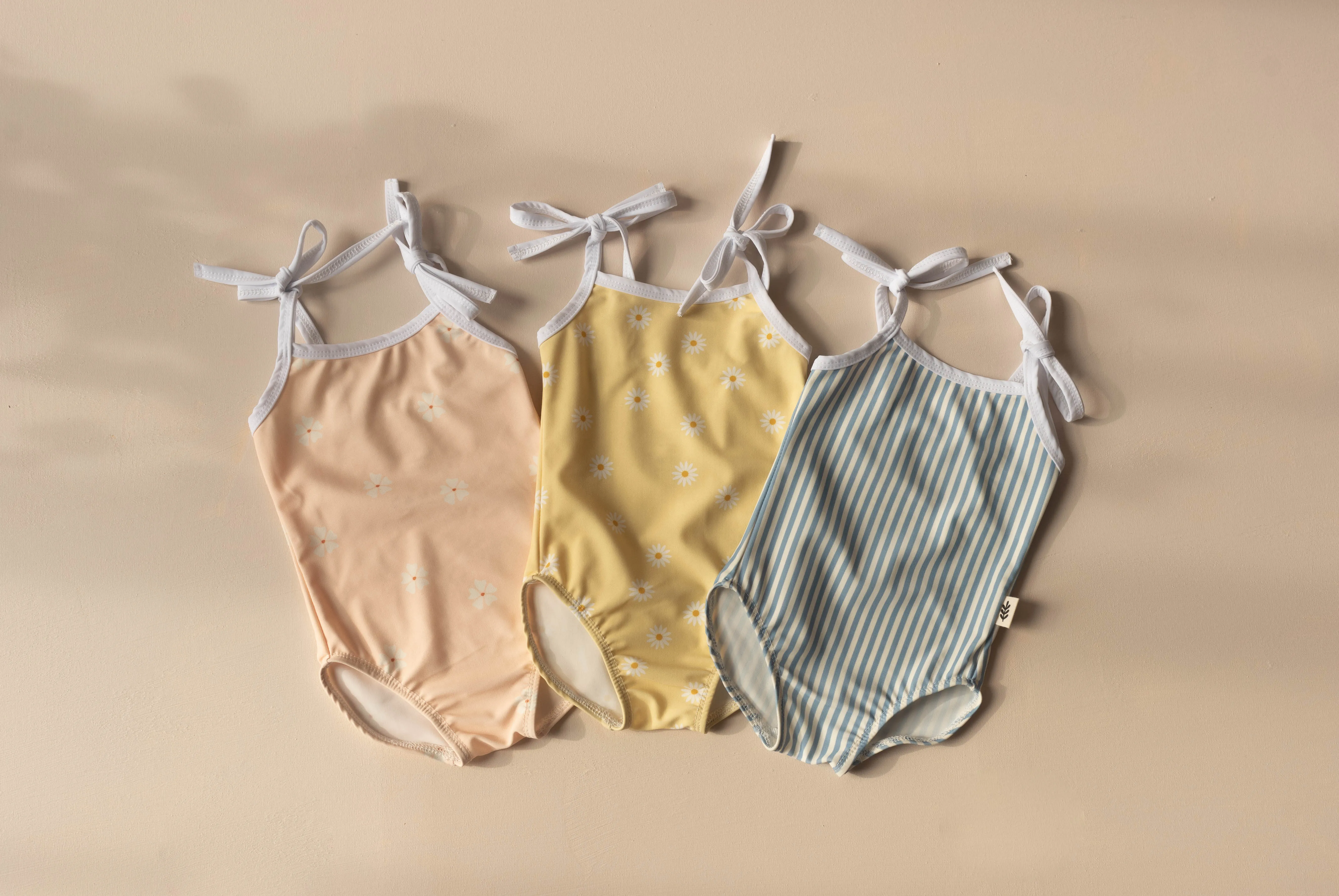 Tie Strap One-Piece Swimsuit - Daisy