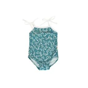 Tie Strap One-Piece Swimsuit - Starfish Flower