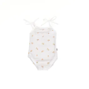 Tie Strap One-Piece Swimsuit - Tulip