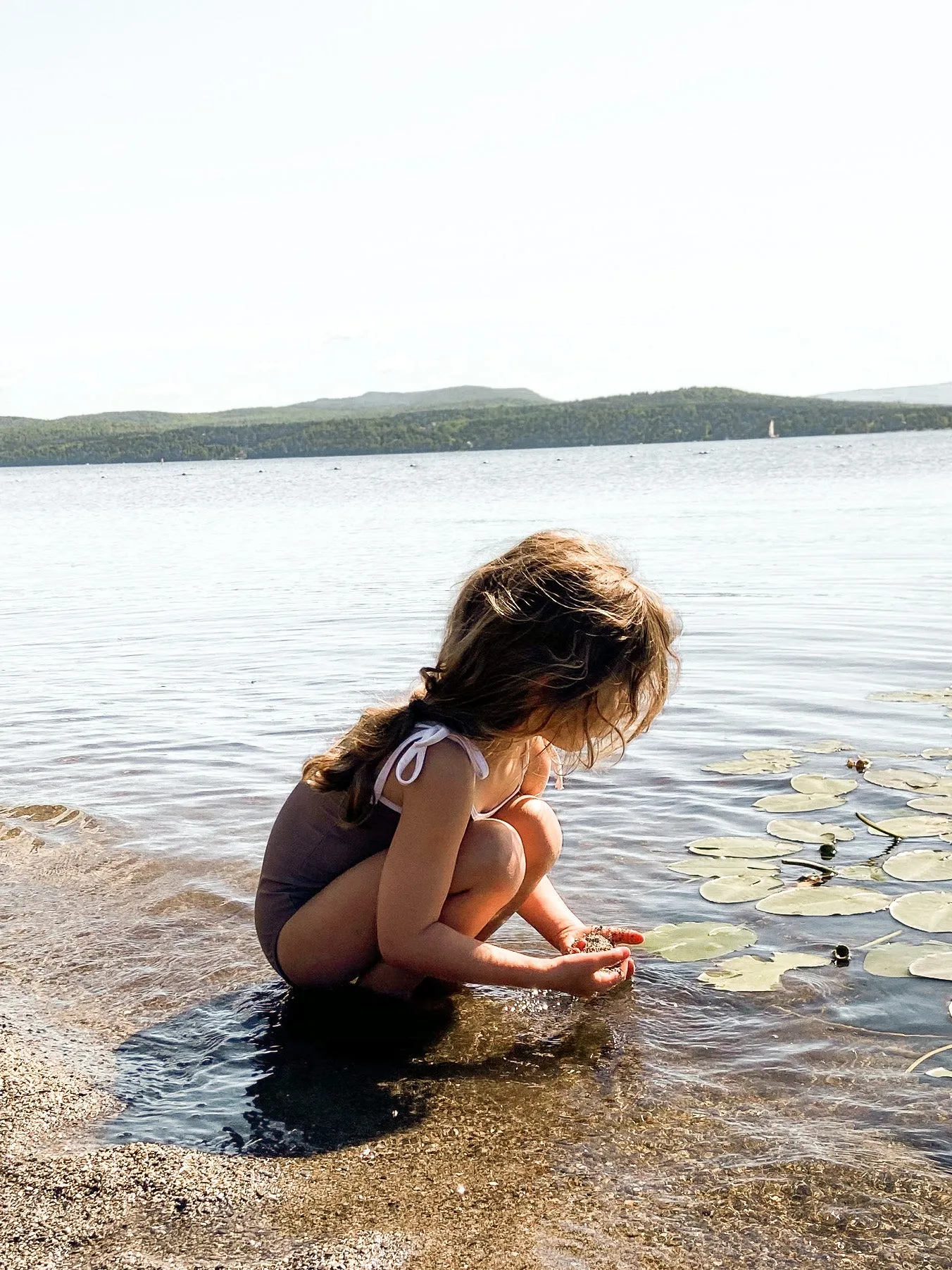 Tie-Strap One-Piece Swimsuit - Wood