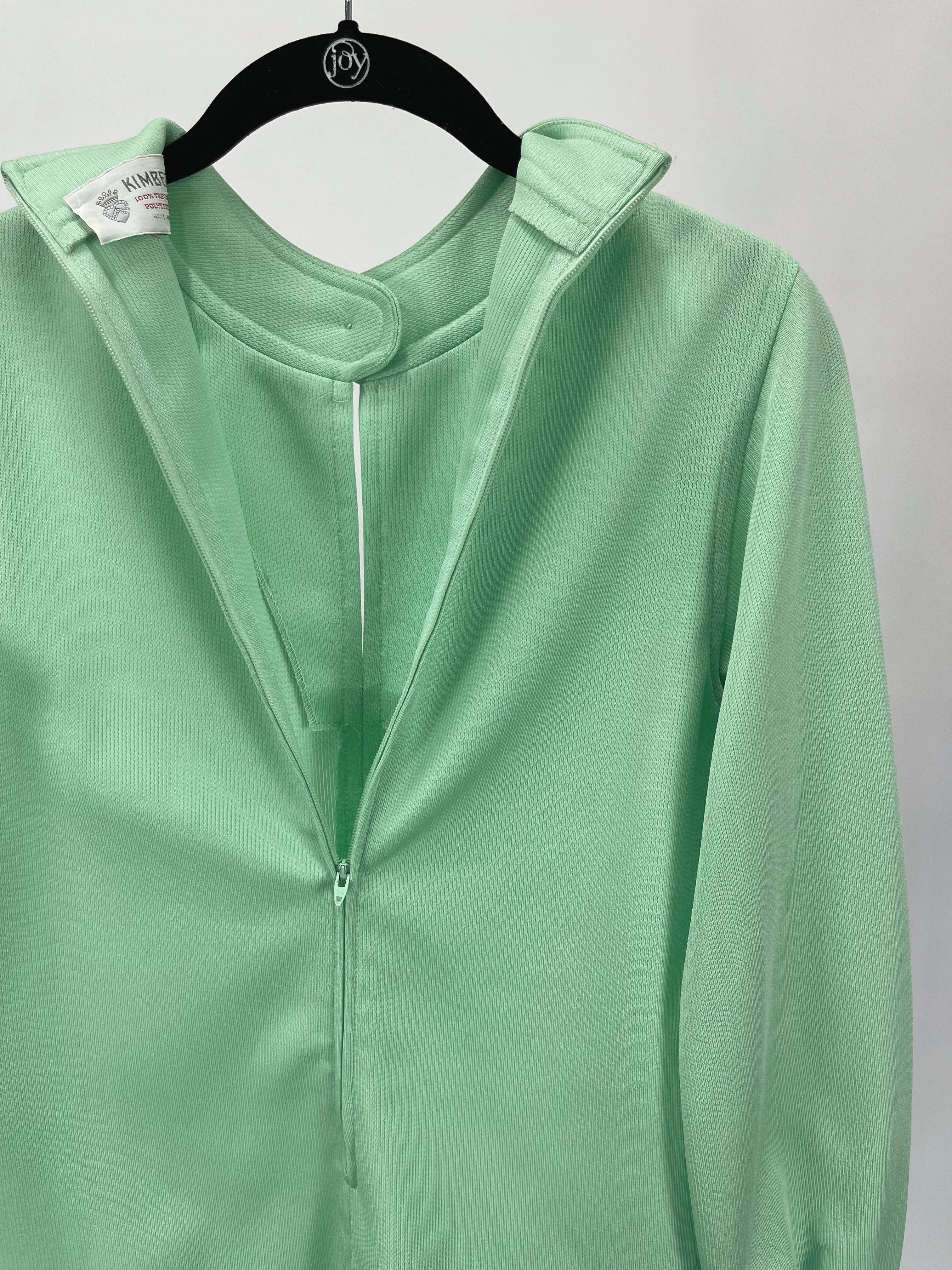 Vintage Kimberly Green Buttoned Keyhole Blouse (S)
