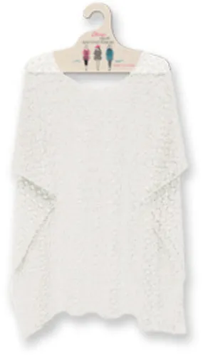 white mesh poncho Case of 10