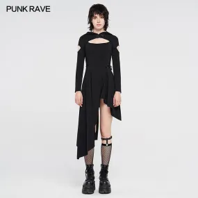 WQ-455LQF Punk knitted asymmetrical dresses