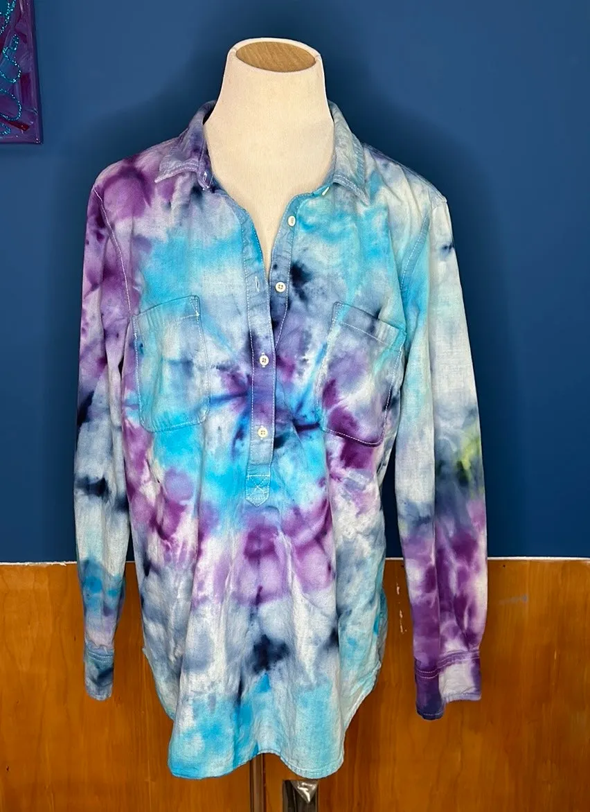 XXL Tye dye denim shirt
