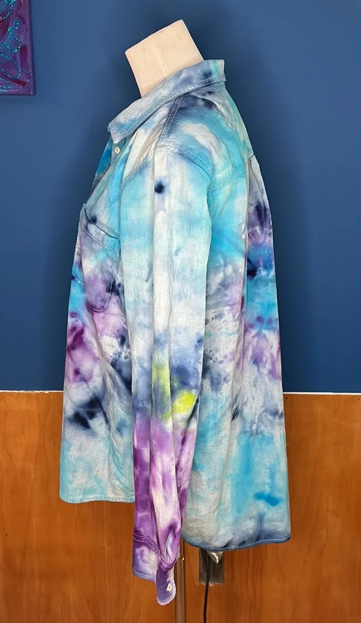 XXL Tye dye denim shirt