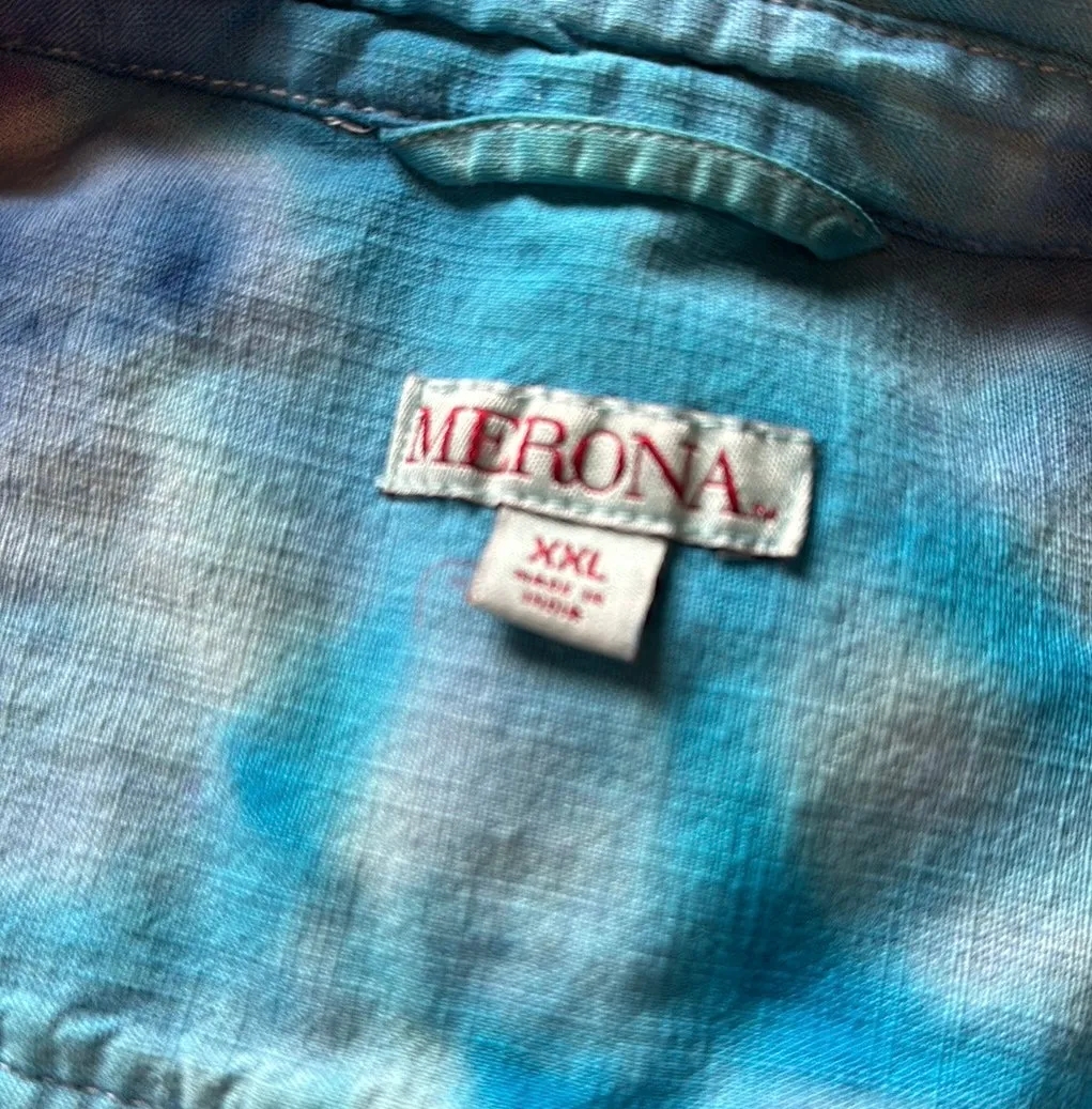 XXL Tye dye denim shirt
