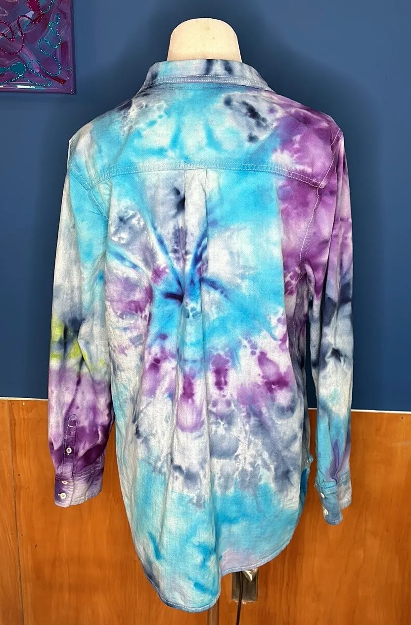 XXL Tye dye denim shirt